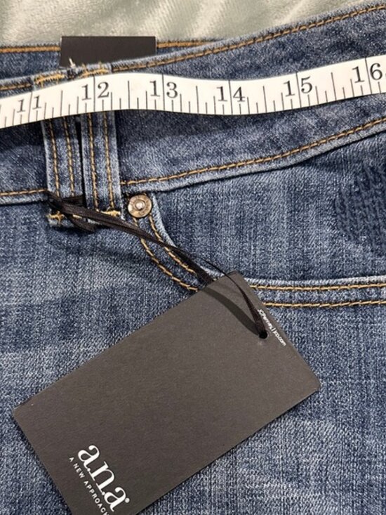 a.n.a Distressed Blue Mini Skirt med wash size 10 - Picture 10 of 13